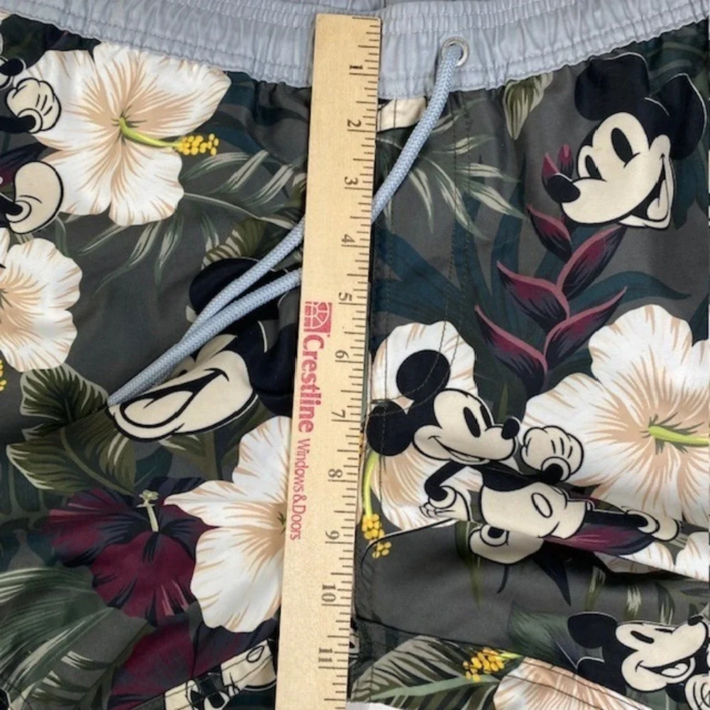 Neff‎ Disney Mickey Mouse Floral Swim Trunks Shorts Gray S